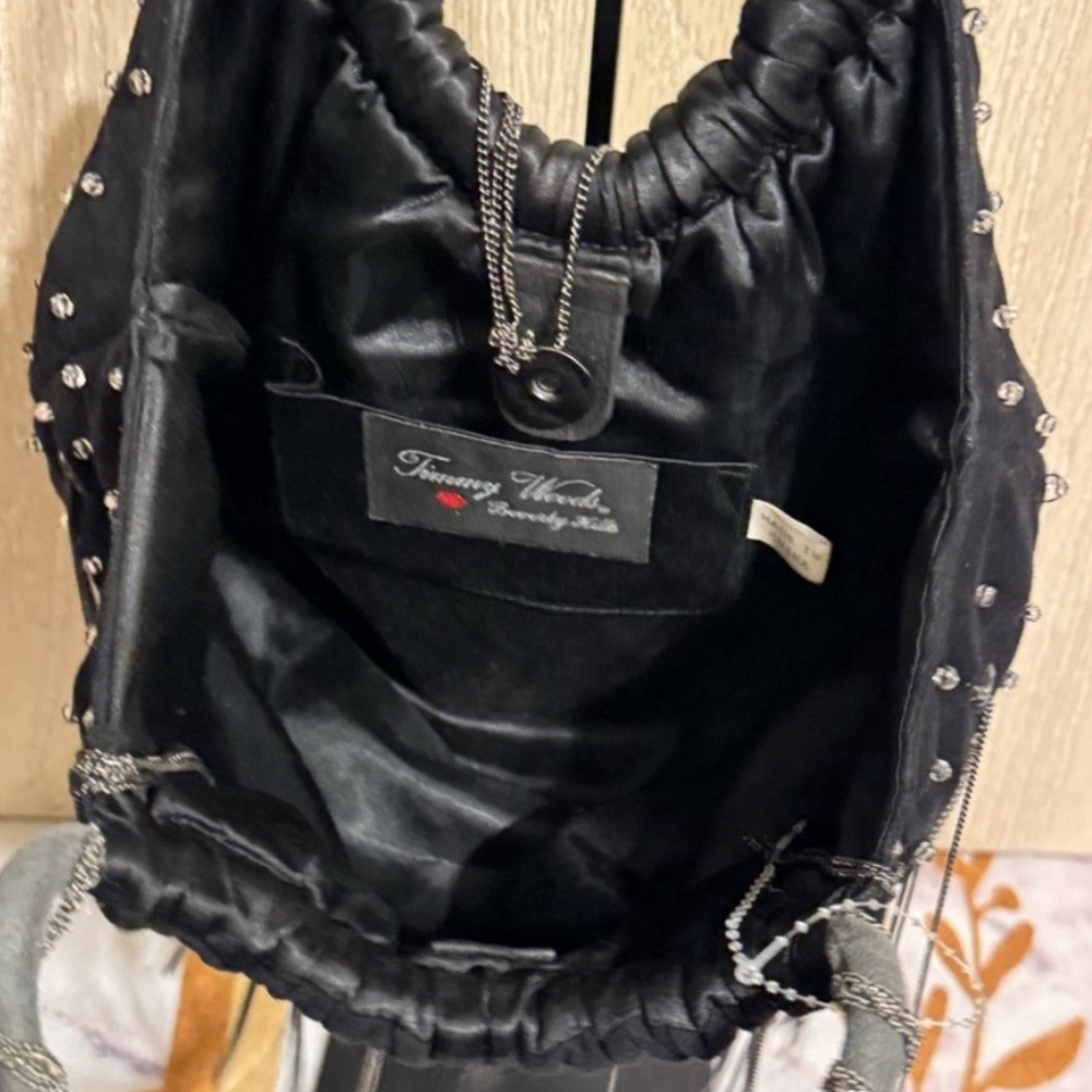 Vintage Gunmetal Grunge Chain Tassel Bag - Picture 2 of 3